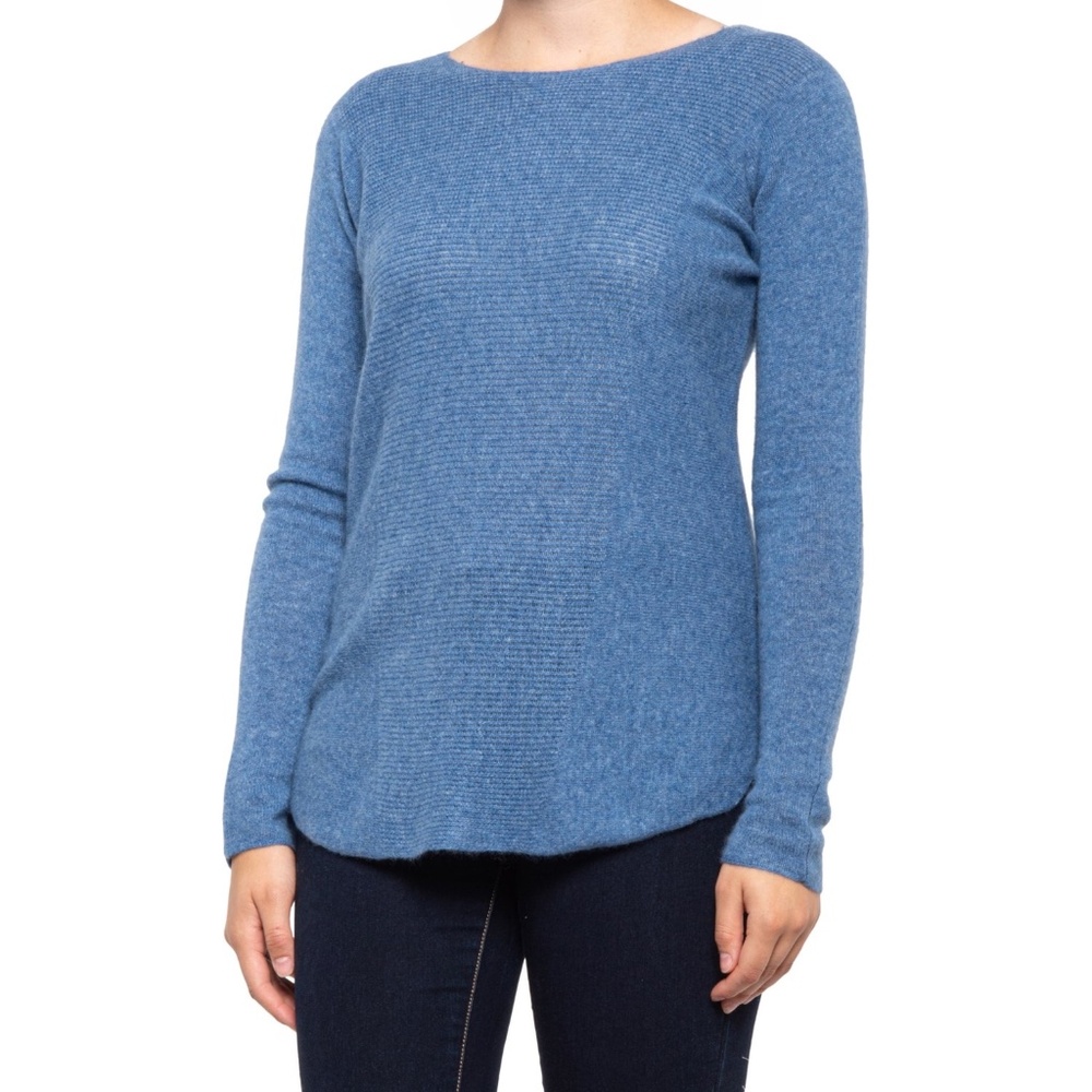 Max Studio 100% 2-Ply Cashmere Sweater in Blue Women’s size Small